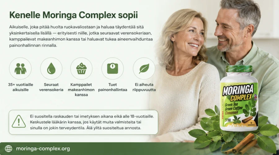 Moringa Complex — kapselit aikuiselle, joka tukee aineenvaihduntaa ja painonhallintaa